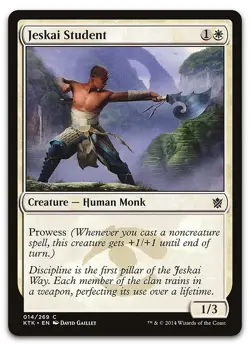 Jeskai Student #14 (NM) Khans of Tarkir KTK Magic MTG - Image 1