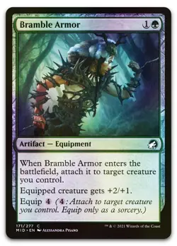 Bramble Armor #171 (Foil) (NM) Midnight Hunt MID Magic MTG - Image 1