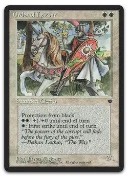 Order of Leitbur (Wackwitz) (Facing Left) (NM) Fallen Empires FEM Magic MTG - Image 1