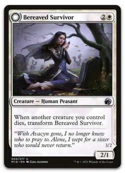 Bereaved Survivor #4 (NM) Midnight Hunt MID Magic MTG - Image 1