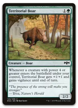 Territorial Boar #145 (NM) Ravnica Allegiance RNA Magic MTG - Image 1