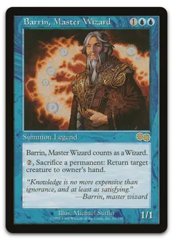 Barrin, Master Wizard #63 (NM) Urza's Saga USG Magic MTG - Image 1