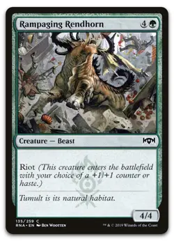 Rampaging Rendhorn #135 (NM) Ravnica Allegiance RNA Magic MTG - Image 1