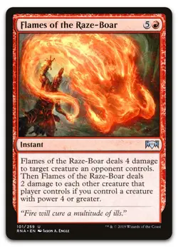 Flames of the Raze-Boar #101 (NM) Ravnica Allegiance RNA Magic MTG - Image 1