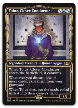 Toluz, Clever Conductor (Showcase) #336 (NM) Streets New Capenna SNC Magic MTG - Image 1