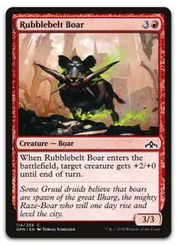 Rubblebelt Boar #114 (NM) Guilds of Ravnica GRN Magic MTG - Image 1
