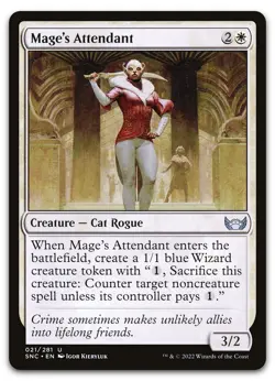 Mage's Attendant #21 (NM) Streets New Capenna SNC Magic MTG - Image 1