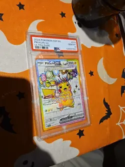 2024 Pokemon Surging Sparks EN Pikachu EX Ultra Rare #219 PSA 10 - Image 1
