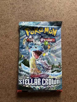 POKEMON TCG: Scarlet & Violet Stellar Crown BOOSTER PACK (1 PACK) - 10 Cards - Image 1