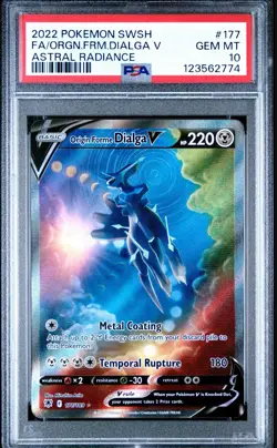 Pokemon TCG Origin Forme Dialga V Full Art 177/189 Astral Radiance PSA 10 - Image 1