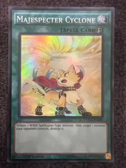 Yugioh Majespecter Cyclone DOCS-EN060 Super Rare 1st Edition NM - Image 1
