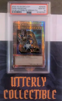 PSA 10 2023 YuGiOh DARK MAGICIAN Quarter Century Rare ATTRIBUTE Error LC01-EN005 - Image 1