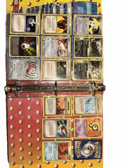 Pokeman Trading Card Pikachu Three Ring Binder, Nintendo 1999, made in USA USED - Image 3
