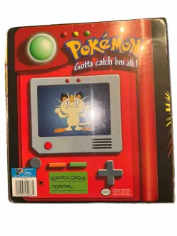 Pokeman Trading Card Pikachu Three Ring Binder, Nintendo 1999, made in USA USED - Image 5