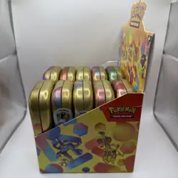 Pokemon 151 TCG Display EMPTY Mini Tins With Coins And Art Card Complete Set - Image 2