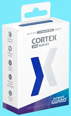 100 ULTIMATE GUARD CORTEX BLUE GLOSS STANDARD SIZE Card SLEEVES Deck Protector - Image 1