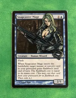 Snapcaster Mage MTG Altered art MAGIC Hand Painted Card Sniper Wolf Metal Gear - Image 1