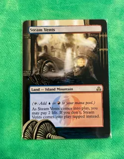 Steam Vents MTG Altered art MAGIC Hand Painted Card - Image 1