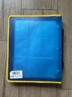 Vintage Pokemon Game Freak Blue 3 Ring Card Binder With 26 Sheets Included - Image 3