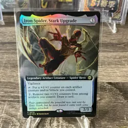 0279 Iron Spider, Stark Upgrade Extended Art Foil Magic The Gathering Spider-Man - Image 1