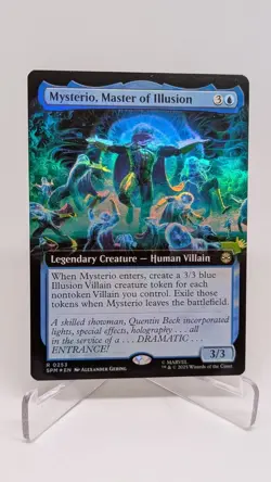 MTG Magic Spider-Man Mysterio, Master of Illusion 0253 Rare Foil Borderless - Image 1