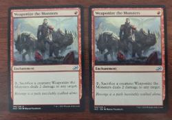 MTG Ikoria Lair of Behemoths Weaponize the Monsters 140/274 Uncommon x2 red - Image 1