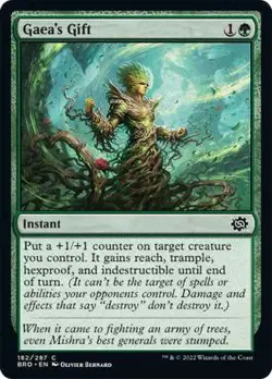1 x Gaea's Gift - Foil - The Brothers' War - Light Play - MTG - Image 1
