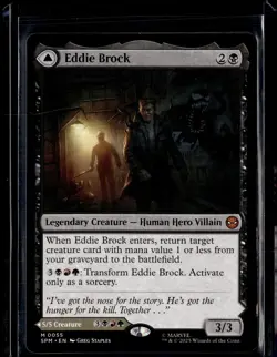 Eddie Brock // Venom, Lethal Protector - 55 - SPM - NM - MTG Magic the Gathering - Image 1
