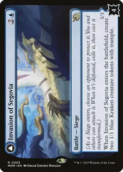 Invasion of Segovia // Caetus, Sea Tyrant of Segovia March of the Machine MTG - Image 1