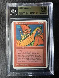 SHIVAN DRAGON 4th Edition MTG Magic The Gathering BGS 9.5! 3 x 9.5s - Image 1
