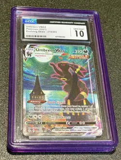 UMBREON VMAX CGC 10 Alt Art Pokemon Evolving Skies 215 Moonbreon GEM MINT Secret - Image 2