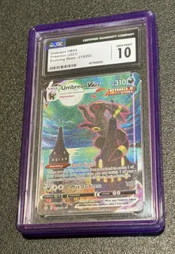 UMBREON VMAX CGC 10 Alt Art Pokemon Evolving Skies 215 Moonbreon GEM MINT Secret - Image 3