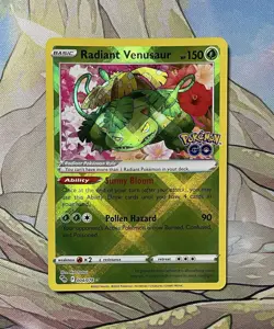 Pokemon TCG Radiant Venusaur Holo Rare Pokemon Go 004/078 - Image 1