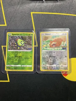 Pokemon Go Bidoof And Spinarak Diddo Reverses UNPEELED NEAR MINT - Image 1