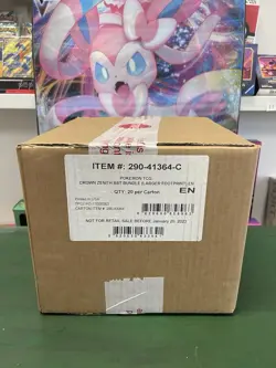 Factory Sealed Pokemon TCG: Crown Zenith Booster Bundle 20-Box Case - Image 1