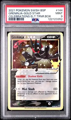 2021 Pokemon Celebrations Greninja Gold Star Promo PSA 9 (B) - Image 1