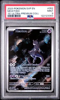 2023 Pokemon 151 Ultra Premium Collection Mewtwo Promo PSA 9 - Image 1