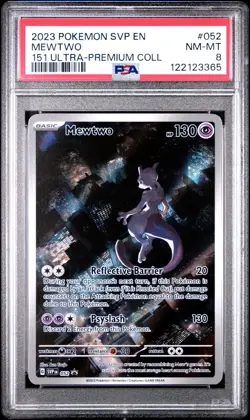 2023 Pokemon 151 Ultra Premium Collection Mewtwo Promo PSA 8 - Image 1