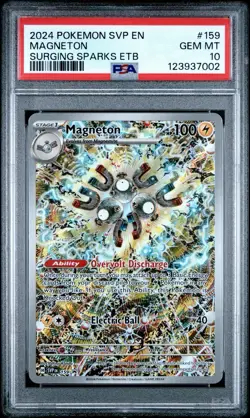 2024 Pokemon Surging Sparks ETB Magneton Promo Psa 10 - Image 1