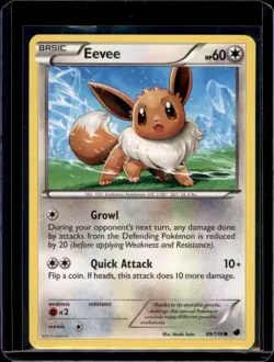 Eevee Plasma Freeze Pokemon 89/116 Common NM+ - Image 1