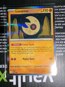 Pokemon TCG Lunatone Mega Evolution 004 NM Prerelease Promo Stamped - Image 1