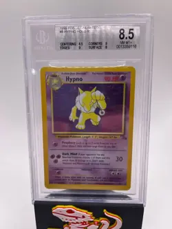 Pokemon TCG, Hypno, Fossil Unlimited, 8/62, Holo, Graded 8.5 with BGS - Image 1