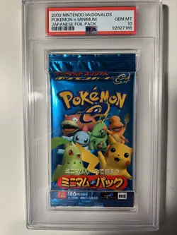 2002 Pokemon Japanese Mcdonalds Minimum Booster Pack Graded - PSA 10 - Image 1