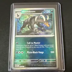 Pokemon TCG Houndoom POKE BALL Prismatic Evolutions 063/131 Poke Pattern - Image 1