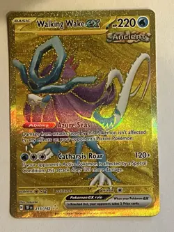 Pokemon Temporal Forces #215/162 Walking Wake ex Hyper Rare Gold Near Mint - Image 1