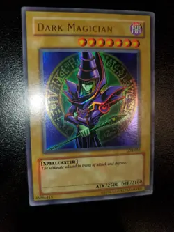 Yugioh 2002 Dark Magician (Holo Bleed🩸) UR OG Print LOB-005 Near Mint - Image 2
