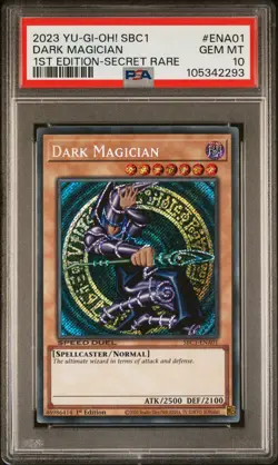 2023 YU-GI-OH! SBC1-SPEED DUEL STREETS OF BATTLE CITY DARK MAGICIAN PSA 10 - Image 1