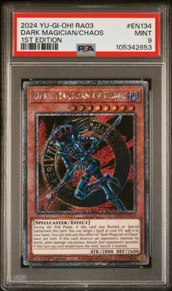 2024 YU-GI-OH! RA03-QUARTER CENTURY BONANZA 1ST ED DARK MAGICIAN OF CHAOS PSA 9 - Image 1
