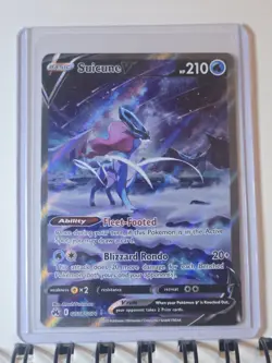 Pokemon TCG Suicune v GG38/GG70 Crown Zenith Ultra Rare Holo Card NM Condition - Image 1