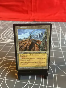 Vintage 1997 MTG Tempest Wasteland Card NM - Image 1
